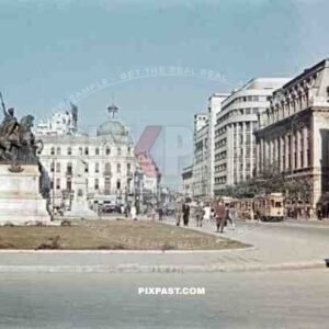 Nicolae Balcescu Boulevard in Bucharest, Romania ~1940