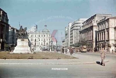 Nicolae Balcescu Boulevard in Bucharest, Romania ~1940