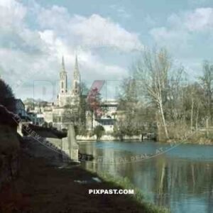 Niort France 1941, River Sèvre Niortaise, Church Saint-André, 22nd Panzer Division,