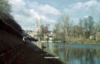 Niort France 1941, River Sèvre Niortaise, Church Saint-André, 22nd Panzer Division,