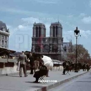 Notre Dame in Paris, France 1940