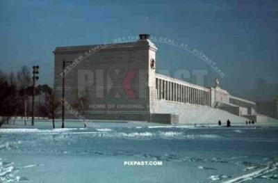 Nuremberg, Germany, 1940, Zeppelinfeld, in winter snow,