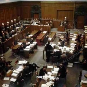 Nuremberg Trials 1945, Head Nazis being tried for War Crimes. Palace of Justice, Nuremberg.