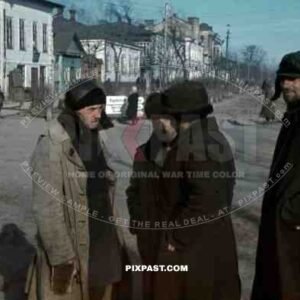 Ochtyrka, Ukraine, Winter 1941, Street ул. Октябрьская, Behind government building Районный дом культуры