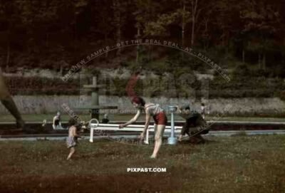 Open-air bath in Gemünd, Germany ~1940