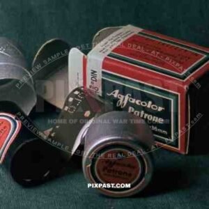 Original german color photo slide agfacolor showing war time agfacolor film and package design. Germany 1941