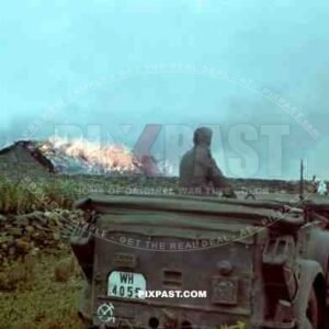 PKW Horch 901, Medium car, Don, Tschir, 1942, 22nd Panzer Division, Panzer-Aufklärungs-Abteilung 22, Burning Village,