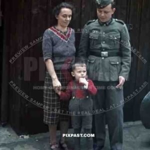 Panzer man during training, Paris France, 1941, French family,  22nd Panzer Division,