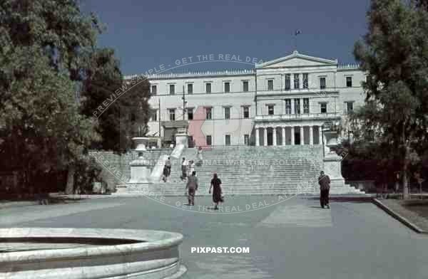 Parliament building in Athens, Greece ~1940