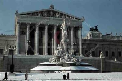 Parliament building in Vienna, Austria 1940