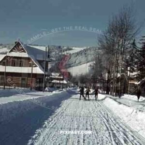 People skiing in Zakopane, Poland 1940