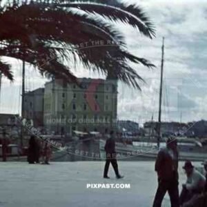 Port captaincy building in harbour in Split, Croatia 1941. Italian occupation. April 15th 1941.