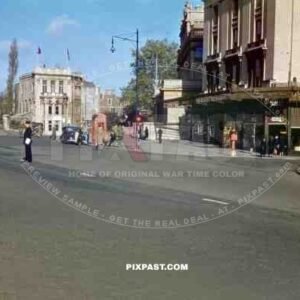 Queens Road. Bristol England 1944. Victoria Rooms. Beacon House, Gardner, Jones,