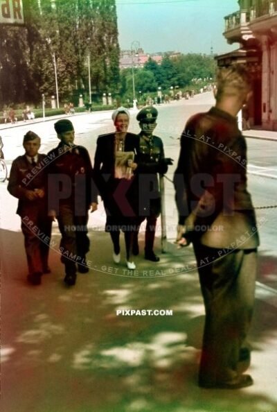 RKT General Wilhelm Wegener and his wife Paula Haberlandt and Paratrooper Fallschirmjager son in Dresden 1942 Germany