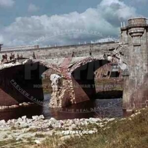 Repair of a bombed bridge in Munster Gelmer, Germany 1940