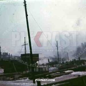 Riga, Latvia, 1944, 134th Gebirgsjäger, Harbour, german werhmacht trucks, ruins, destruction, river Daugava,