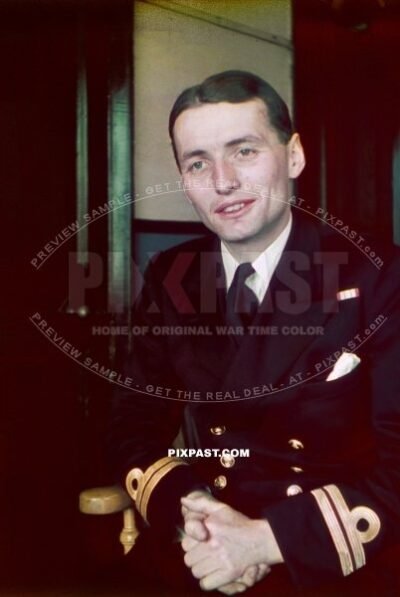 Royal British Navy naval officer Lieutenant. Navy Academy  London England 1939
