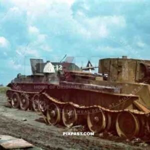 Russian BT-7 Panzer Tank, 343, Village Verba near dubno Ukraine, 67th or 68th tank regiment, part of 4 t352 destroyed