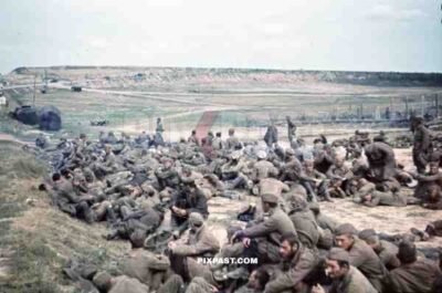 Russian POW prisoners camp Barbarossa uniform hungry summer 19th Panzer Division Heeresgruppe Mittle 1941