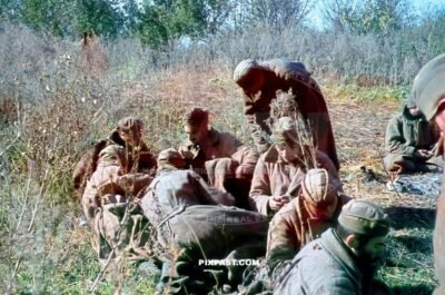 Russian Soviet POW soldiers taken prisoner near Stalingrad 1942. 297 Infantry Division