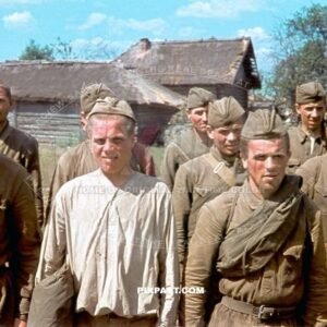 Russian Soviet Pow Prisoner of War captured near Bend on Don. Russia summer 1941. 3RD Panzer Division.
