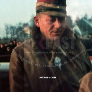SA Commander. Lotz Ghetto Poland 1942. parade salute