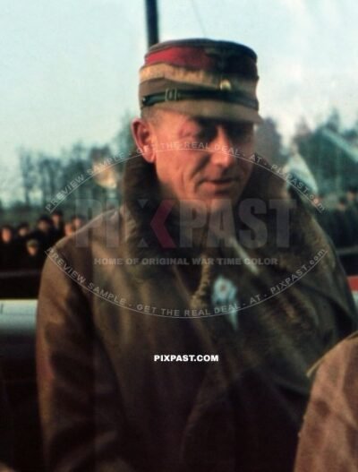 SA Commander. Lotz Ghetto Poland 1942. parade salute