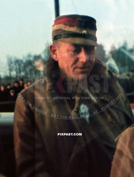 SA Commander. Lotz Ghetto Poland 1942.  parade salute
