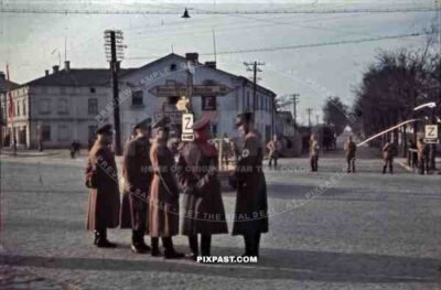 SA officers in Sieradz, Poland 1942 Lotz Ghetto