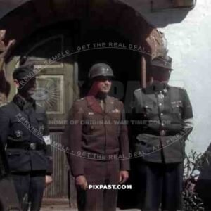 SS General Max Simon surrendering to American 101st Airborne Division General Maxwell D. Taylor, Schwendt Austria 1945
