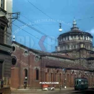 Santa Maria delle Grazie Church, Milan Italy 1945.