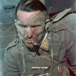 Self Portrait of german Luftwaffe war photographer and reporter Otto Vieth. Russia. area Stalingrad 1942.