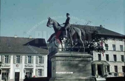 Sigmaringen - Reiterstandbild des Fürsten Leopold von Hohenzollern, Memorial, Statue 1936
