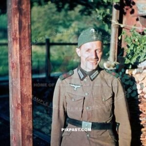 Soldier belonging to the 12th Infantry Division. On home leave in Ruhpolding Bavaria Germany 1940
