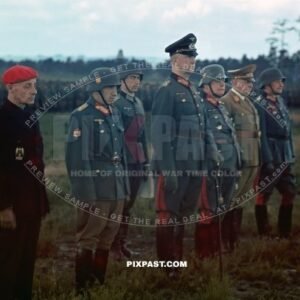 Spanish Wehrmacht General Agustin Munoz Grandes in Grafenwohr Bavaria Germany 1942. Blue Division Azul