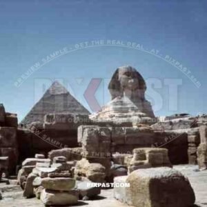 Sphinx and Pyramid of Cheops in Giza, Egypt 1939