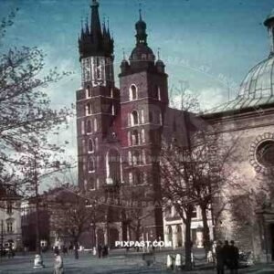 St. Mary_qt_s church and St.-Adalbert church in Krakow, Poland 1942