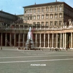 St. Peters Square. The Vatican in Vatican City. Rome Italy 1937