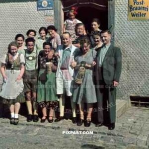 Staff and owners of the Post Brauerei Weiler in  Allgau Bavaria Germany 1937.