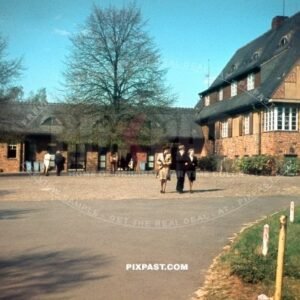 Strandbad Wannsee beside Berlin Germany 1945. Entrance to the lake beach of Wannsee.