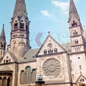 Strassenbahn Tram passing Kaiser Wilhelm Gedachtniskirche Memorial Church June 1939 Germany Berlin