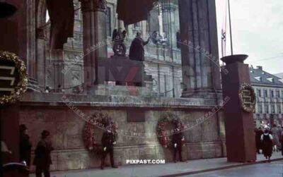 The Feldherrnhalle and the Theatinerkirche in Munich, Germany 1941