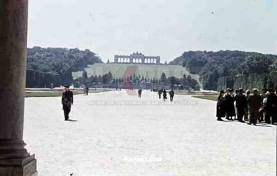 The Gloriette at the Schönbrunn Palace Garden in Vienna, Austria 1941
