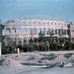 The Pula Amphitheater, Croatia 1942