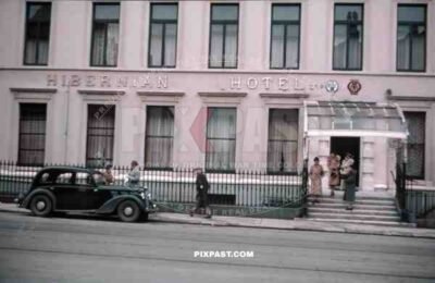 The Royal Hibernian Hotel at Dawson St. in Dublin, Ireland 1939