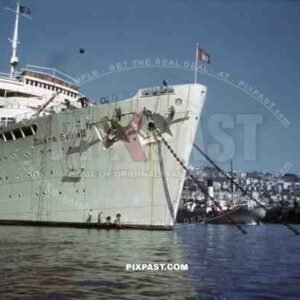 The Wilhelm Gustloff KDF Cruise Liner at the harbour of Genoa, Italy 1939