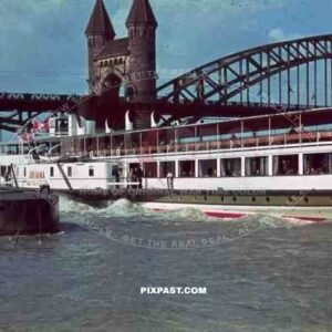 The old Rhine bridge in Bonn, Germany 1939