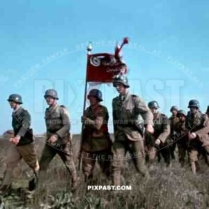 Tunisian Volunteers Parade for Erwin Rommel in Tunisia 1943. Freiwilligenbataillon Tunesien.