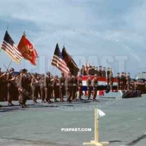 U.S 78th Inf Div parade on May 8th 1946 for the 1 year celebretion. End of World War Two. Berlin Germany