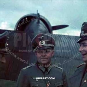 Ukraine 1941 German Wehrmacht Generals fly to meet Hitler on Junkers Transport Plane. 9th Panzer Division